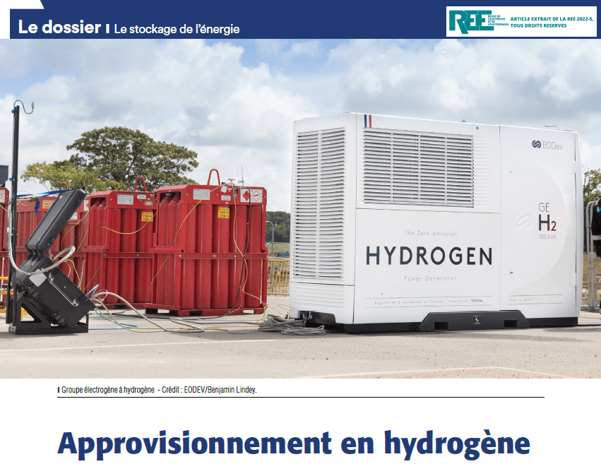 Lire la suite à propos de l’article Approvisionnement en hydrogène des groupes électrogènes H2