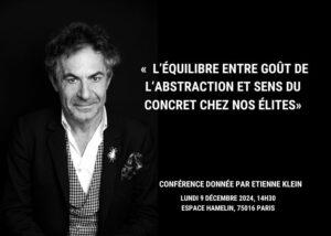 Conférence Etienne Klein – Participation Physique