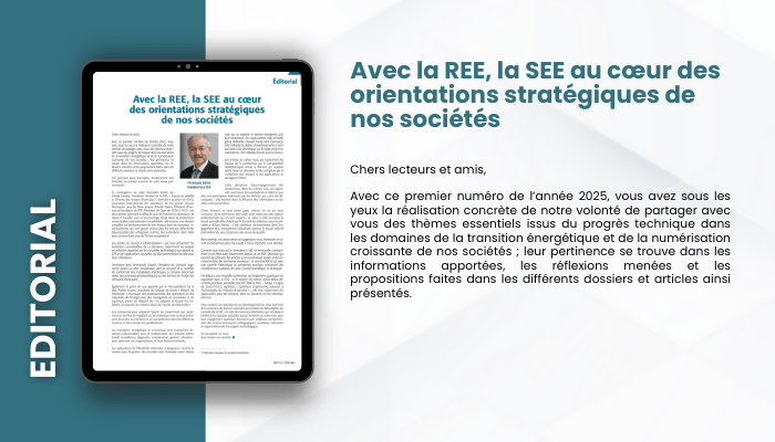 Lire la suite à propos de l’article EDITORIAL – Avec la REE, la SEE au cœur des orientations stratégiques de nos sociétés