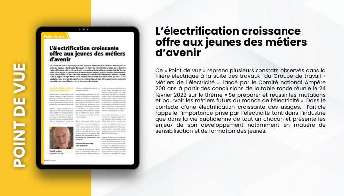 Lire la suite à propos de l’article POINT DE VUE – L’électrification croissante offre aux jeunes des métiers d’avenir