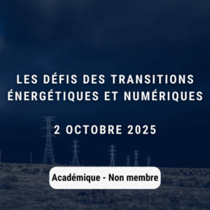 Les défis des transitions énergétiques et numériques (Académique- Non membre)