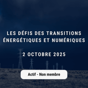 Les défis des transitions énergétiques et numériques (Actif - Non membre)