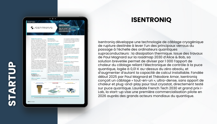 Lire la suite à propos de l’article STARTUP – Isentroniq